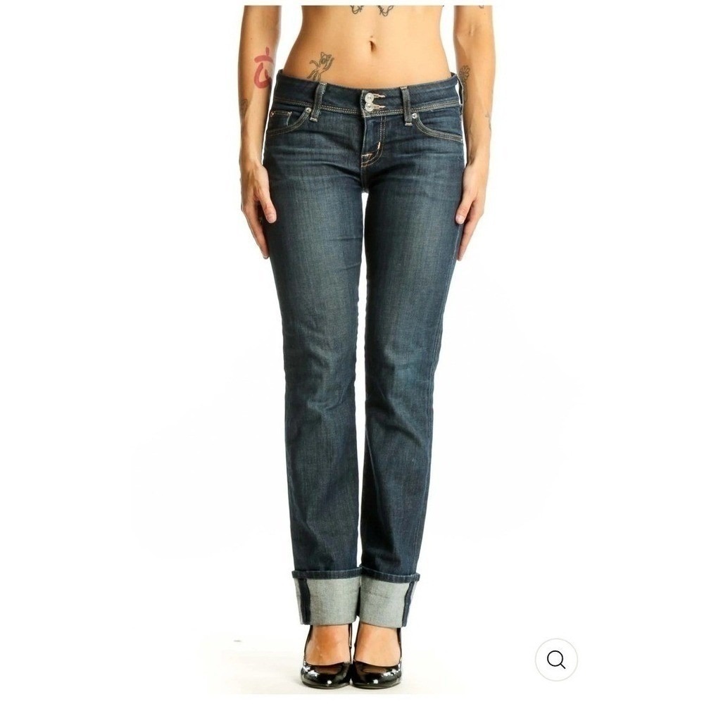 Hudson Dark Blue Straight-Leg Jeans (Size 28 / M)